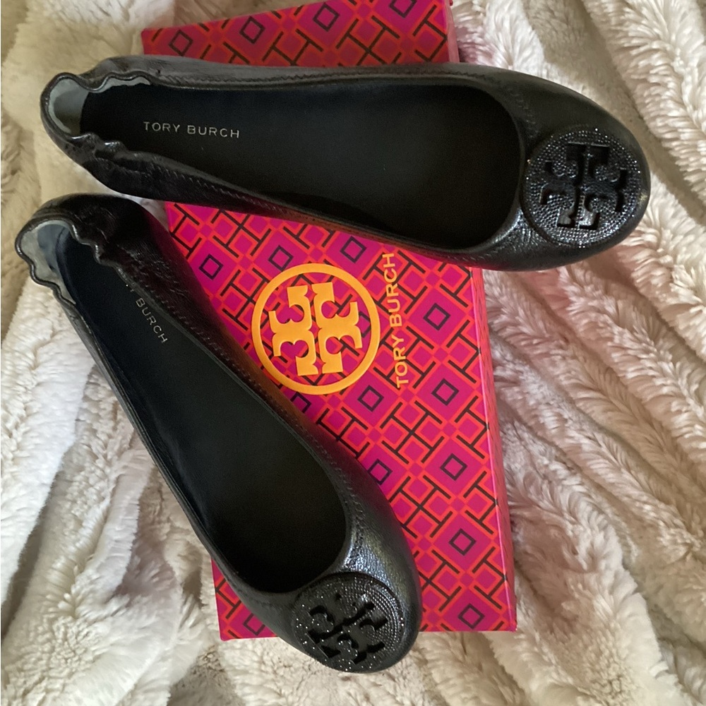 ‼️SOLD‼️Tory Burch Minnie Travel Ballet Pave  Flat